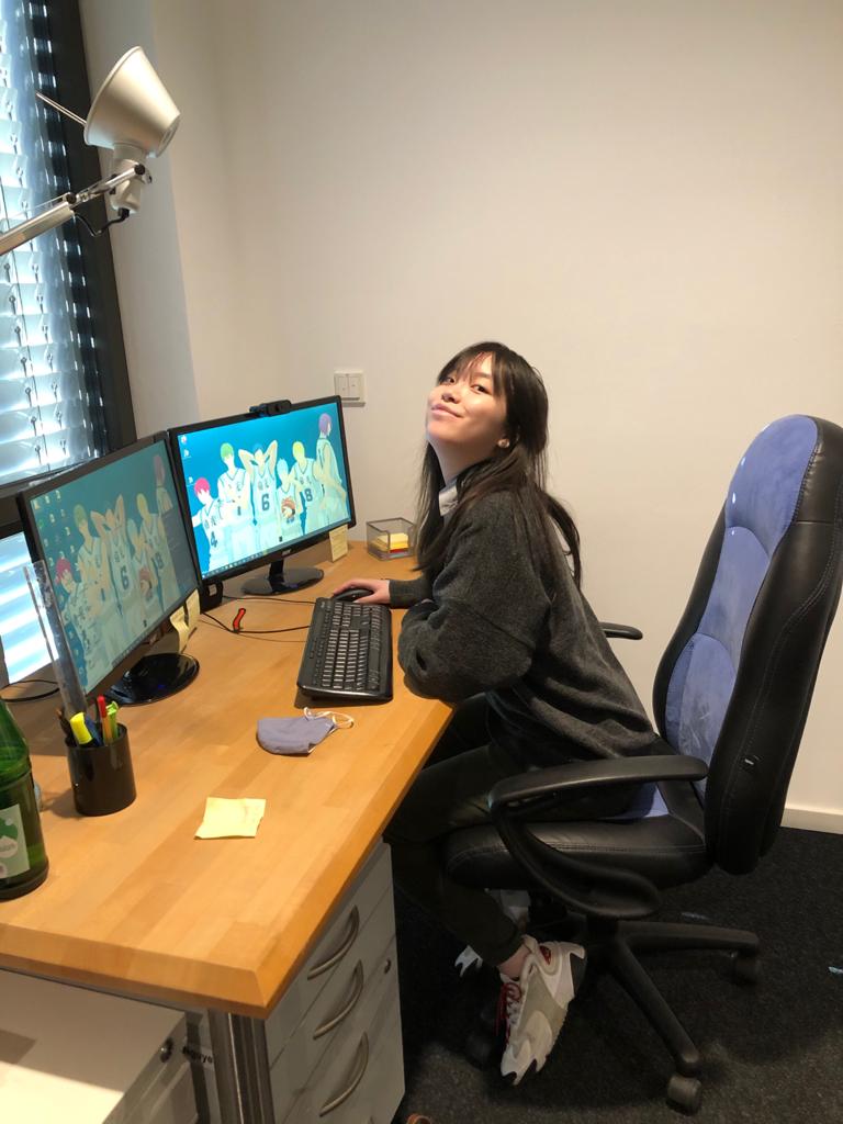 Han Thien Nguyen am neuen Arbeitsplatz