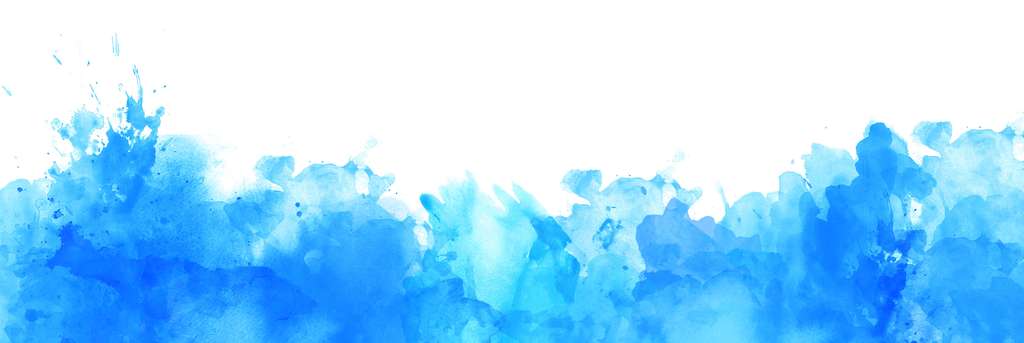 Blaue Farbtupfer auf weißem Hintergrund