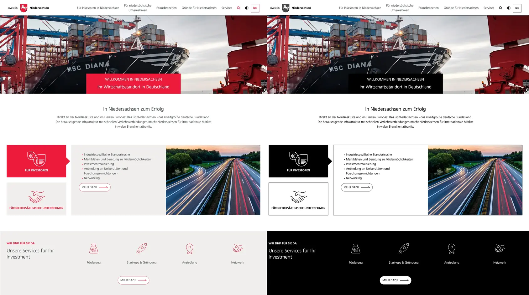 Design and accessibility on two ministry pages