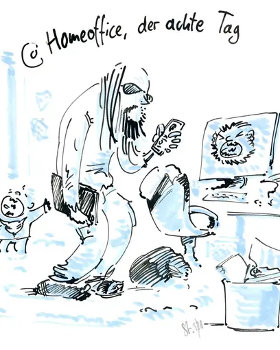 Im Homeoffice, der achte Tag
