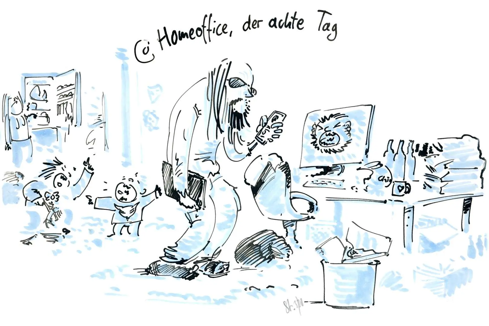 Working from home, day eight