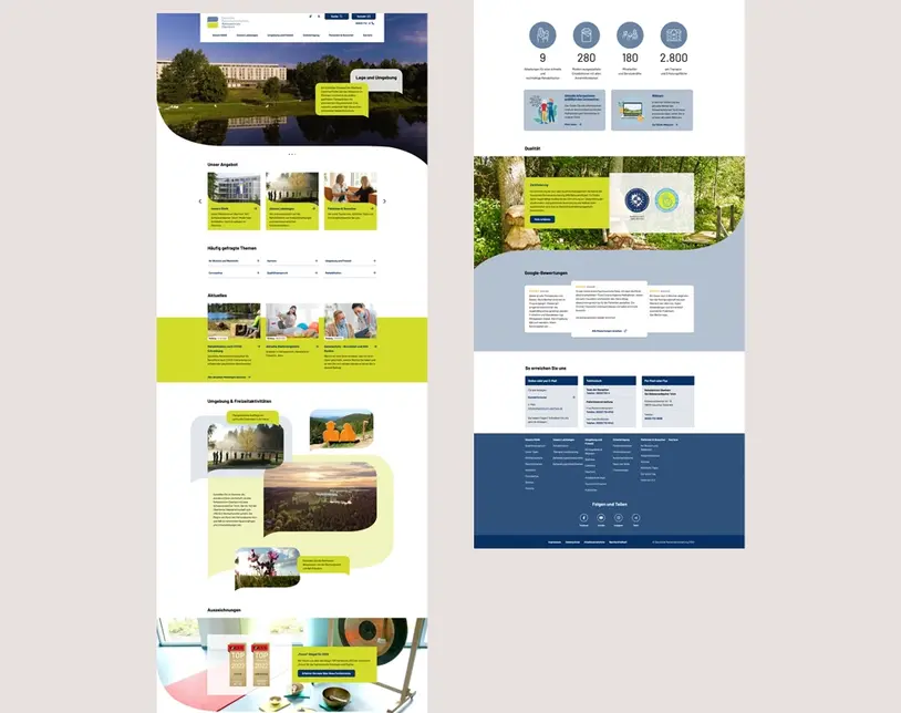 Deutsche Rentenversicherung website with two examples
