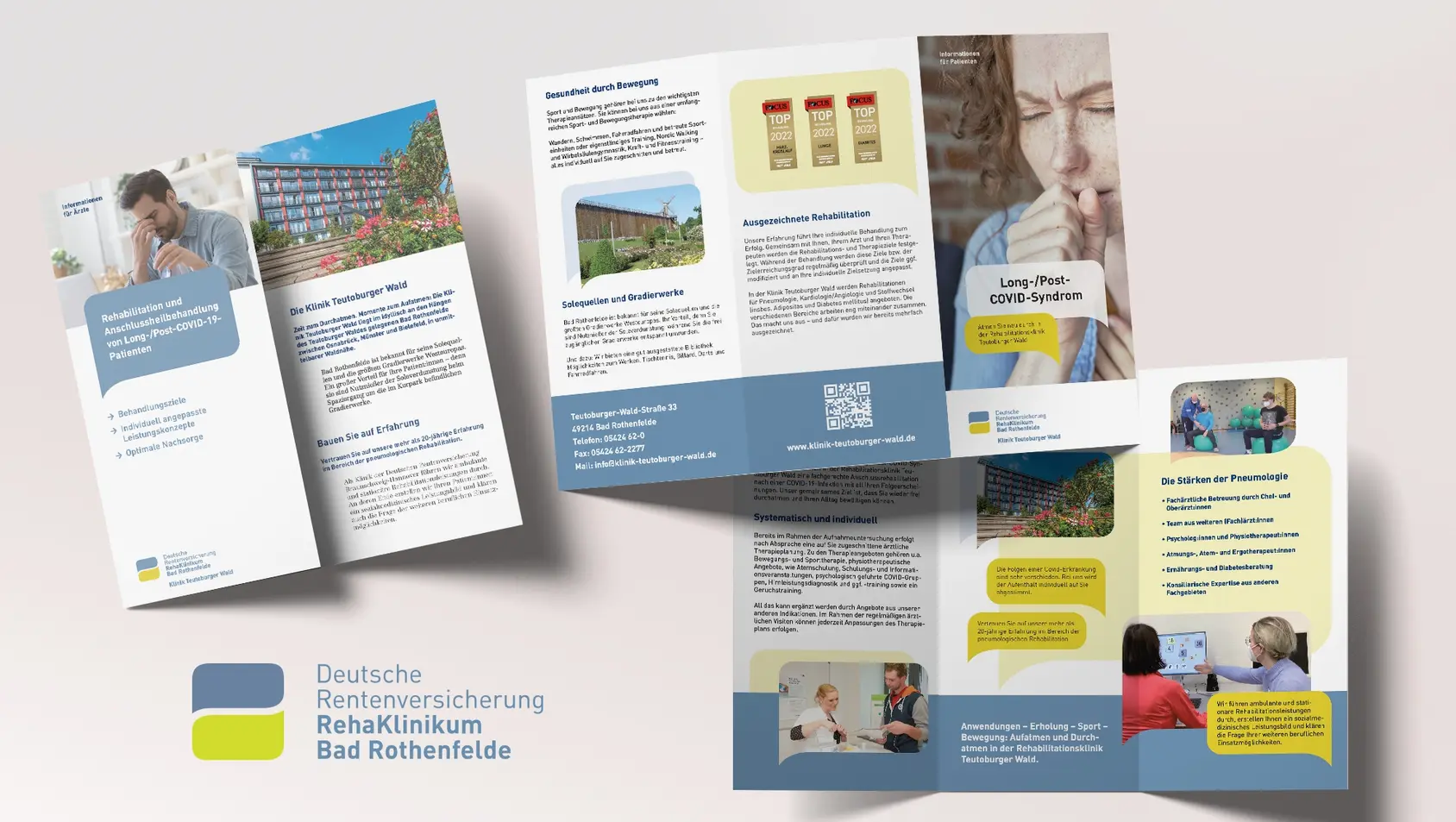 Deutsche Rentenversicherung brochures and logo