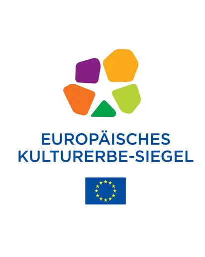 Logo von Pader als Träger des Europäischen Kulturerbe-Siegels.