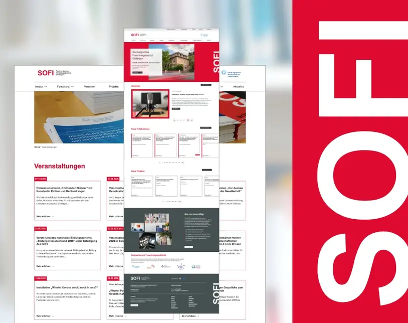 Beispiel von der Website des Soziologischen Forschungsinstituts Göttingen (SOFI) e.V.