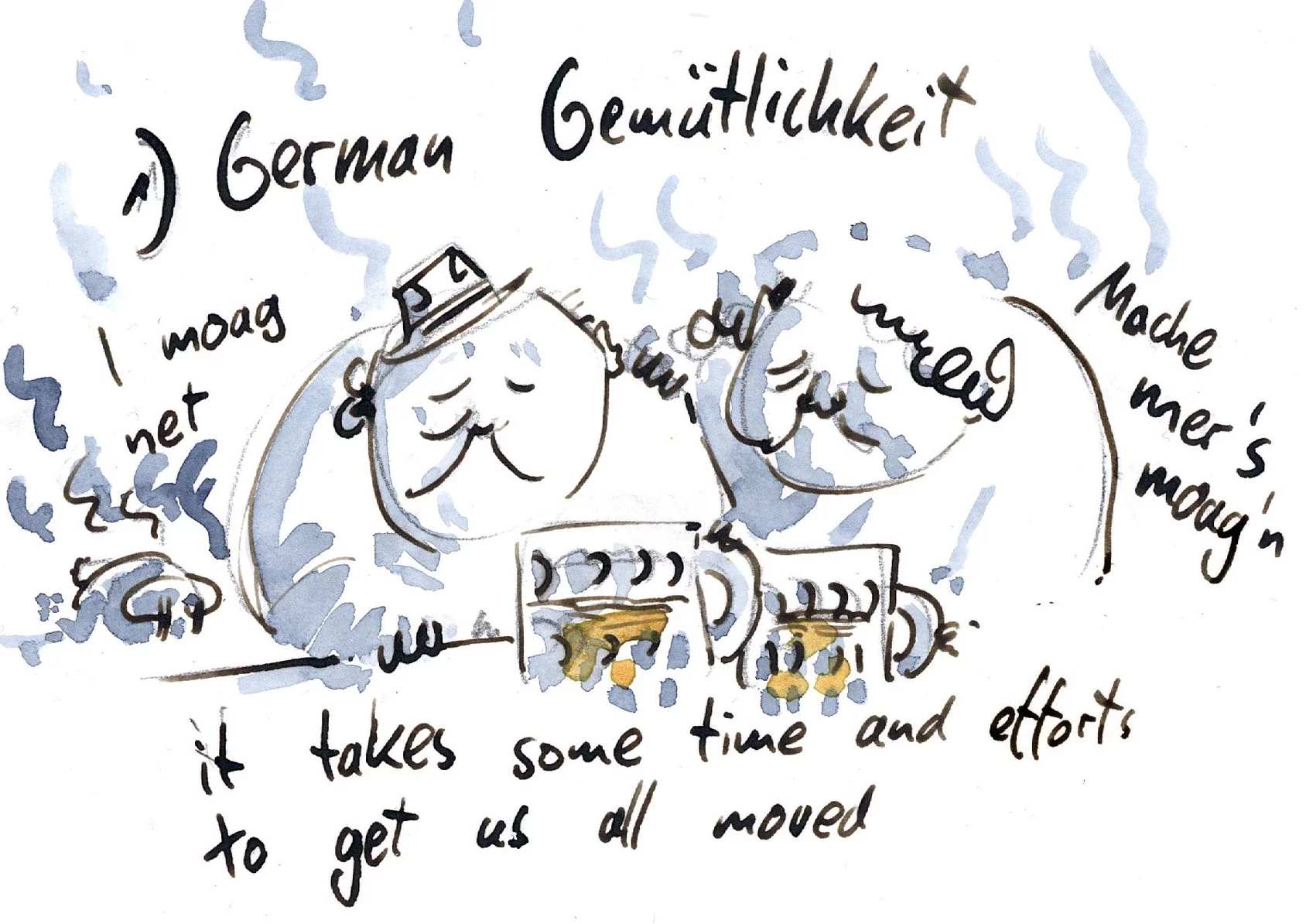 German Gemütlichkeit - it takes some time and efforts to get us all moved