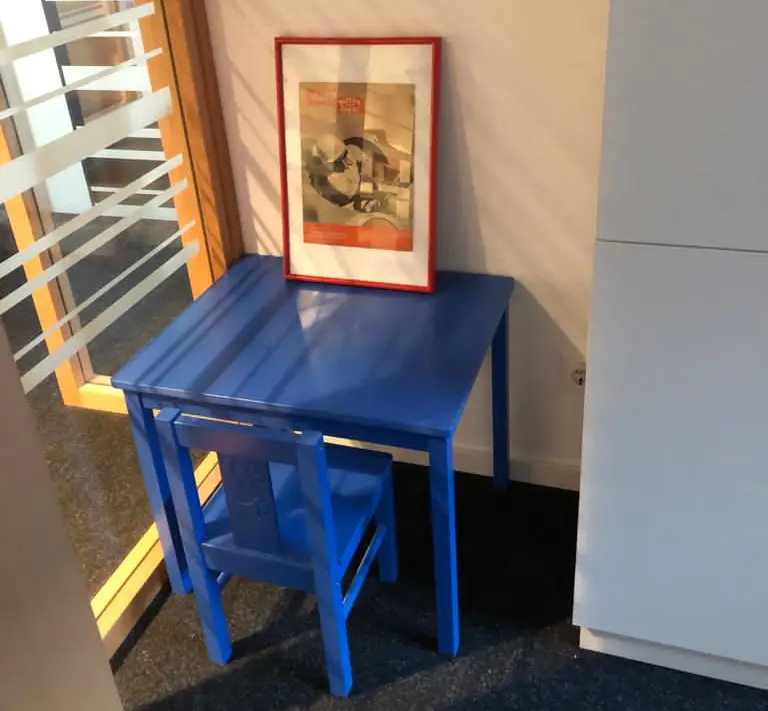 Children's table in the Drive office