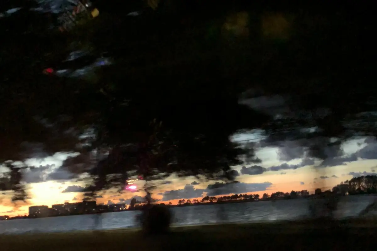 Foto aus einem fahrenden Auto heraus
