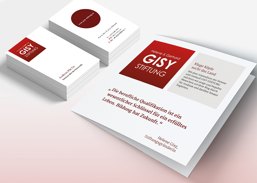 GISY Stiftung Printmaterialien von DRIVE